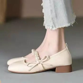 Туфли Мэри Джейн для женщин Модельные туфли на низком каблуке Свадебные туфли Женские повседневные туфли Мэри Джейн с квадратным закрытым носком на массивном блочном каблуке и ремешком на щиколотке 35