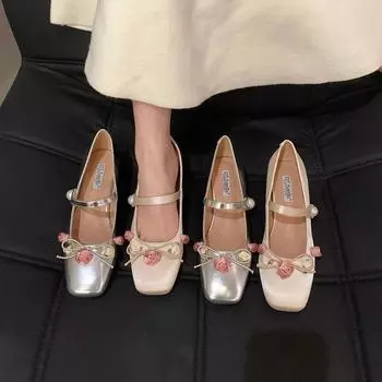 Туфли Мэри Джейн для женщин Туфли-лодочки на низком каблуке Удобные модельные туфли на массивном блочном каблуке Женские повседневные туфли-лодочки Мэри Джейн с квадратным закрытым носком и ремешком на щиколотке 35