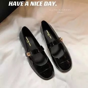 Туфли Мэри Джейн для женщин Туфли на низком каблуке Туфли на толстом блочном каблуке с круглым закрытым носком Туфли Мэри Джейн с ремешком на щиколотке Женская рабочая обувь для свадьбы 34