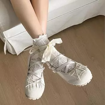 Туфли Мэри Джейн на плоской подошве для женщин, повседневные, весна-осень, одинарные туфли с закрытым носком, балетки с пряжками-перекрестиями, бежевые мокасины с ремешком на щиколотке 35 бежевый