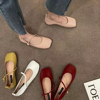 Туфли Мэри Джейн на плоской подошве, с квадратным носком, с мягкой подошвой, бабушкины туфли в стиле ретро, Нескользящие одинарные туфли для беременных, женские туфли Мэри Джейн 38