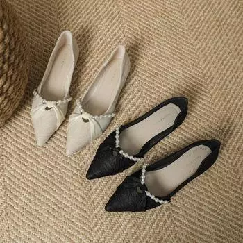 Туфли Мэри Джейн на плоской подошве Xiaoxiangfeng, детская весна 2025, новые одинарные туфли с неглубоким горлом, поздний вечерний ветер, мягкая подошва, туфли Doudou 35 чёрный