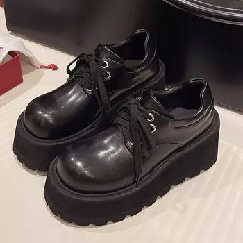 Туфли Мэри Джейн на толстой платформе в стиле панк для женщин Новые милые женские туфли-лоферы в готическом стиле Удобные туфли-лодочки 35