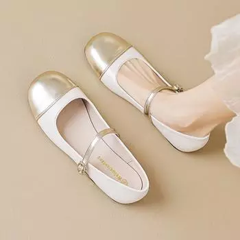 Туфли Мэри Джейн женские летние туфли на мягкой подошве 34 абрикосовый