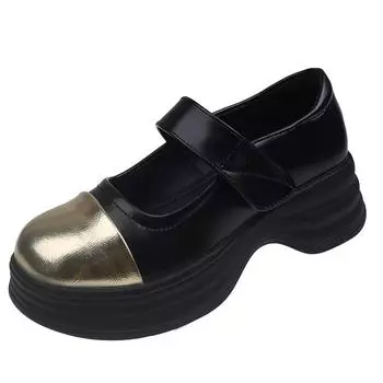 Туфли Mary Janse из кожи для женщин 2024 года, весна-осень, новые дизайнерские повседневные туфли на толстом каблуке, женские туфли-лодочки с увеличенным каблуком 35