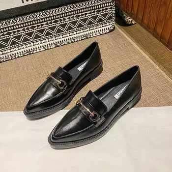 Туфли-муффины на платформе с одной педалью, ленивые мокасины, осенние и зимние туфли в британском стиле, женские туфли в стиле ретро, туфли больших и маленьких размеров 40