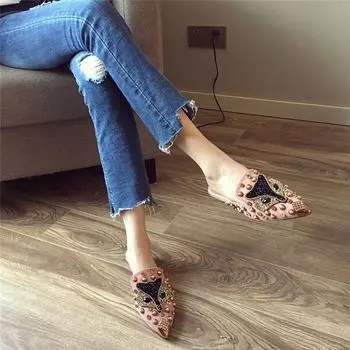 Туфли-мулы, женские сандалии, женские элегантные дизайнерские зеркальные тапочки со стразами, роскошные вечерние тапочки, летние тапочки, модные римские тапочки 35