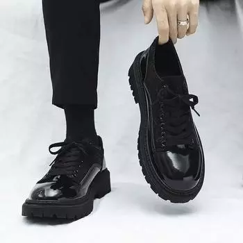 Туфли мужские кожаные броги формальные деловые с круглым носком 2024 года, бесплатная доставка, новые мужские повседневные туфли классические оригинальные ПУ 39