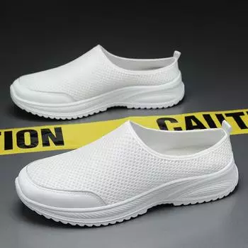 Туфли мужские летние новые дышащие сетчатые туфли, полутапочки с одной ногой, мягкая подошва, не надоедает обувь 39