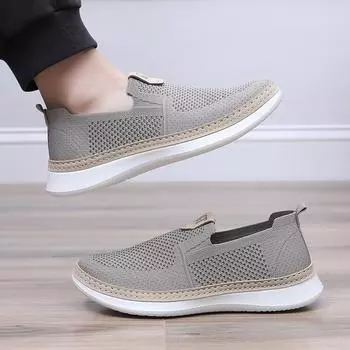 Туфли мужские весенне-осенние универсальные новые мужские туфли дышащие нескользящие износостойкие удобные повседневные туфли на плоской подошве 39 чёрный