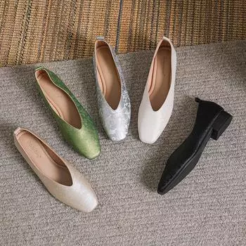 Туфли на низком каблуке в стиле ретро с пряжкой, женские, квадратные, из мягкой кожи, туфли Мэри Джейн, неглубокий носок, плоские, черные, универсальные, Zapatos Mujer 2024 33