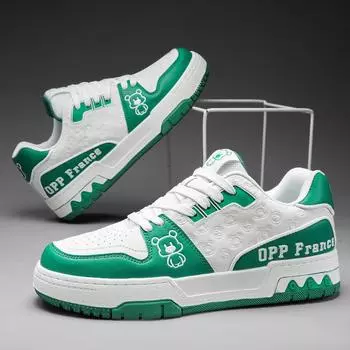 Туфли на пластинах для пар, повседневная модная спортивная белая обувь на шнуровке в стиле ретро 36