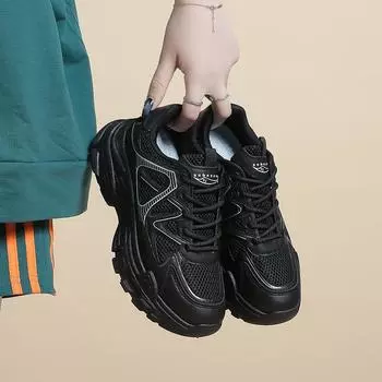 Туфли на платформе для папы, дышащие маленькие белые туфли, женская универсальная повседневная студенческая спортивная обувь 35 белый