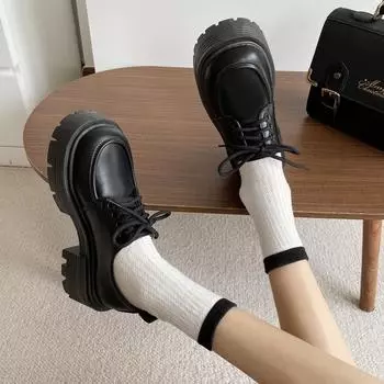 Туфли на платформе в британском стиле из натуральной кожи для женщин весна-осень 2024 года, новые японские юбки, нишевые туфли Мэри Джейн 35