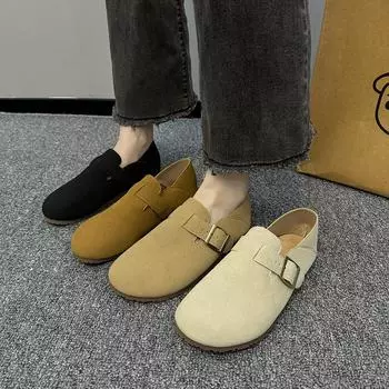 Туфли на платформе в стиле ретро для женщин 2024 года, новые повседневные туфли с круглым носком, удобные туфли на плоской подошве, роскошные женские кроссовки, лоферы, новые 35 хаки