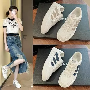 Туфли на плоской подошве белого цвета, женская спортивная обувь 35 синий