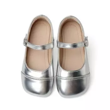 Туфли на плоской подошве для девочек на свадьбу, весна-осень, детская кожаная обувь, модная универсальная детская обувь принцессы для выступлений 24 золотой