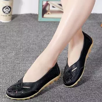 Туфли на плоской подошве для женщин Comfort из натуральной кожи, женские туфли на плоской подошве, слипоны, балетки, женские мокасины, большой размер 452 4 белый