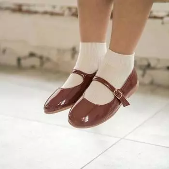 Туфли на плоской подошве Emily для девочек Baby Jam Wine-Y136 130