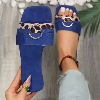 Туфли на плоской подошве из замши для женщин, удобные прогулочные туфли, повседневные сандалии, пляжные шлепанцы, новинка 2024 года, модные брендовые женские шлепанцы 36 чёрный