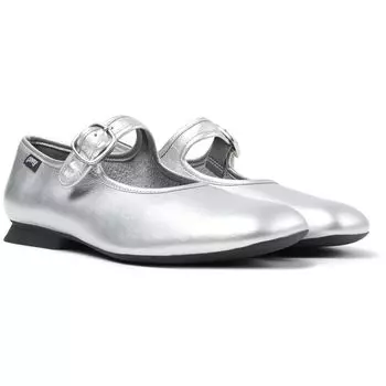 Туфли на плоской подошве Mary Jane CASI MYRA K201629 см [Camper] женские Silver_T100 25.0