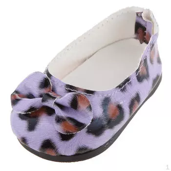 Туфли на плоской подошве с красивым принтом для кукольной одежды