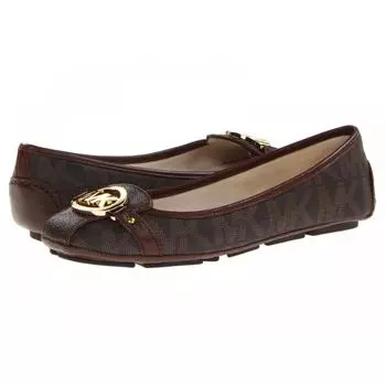 Туфли на плоской подошве с логотипом Michael Kors Fulton MK коричневый