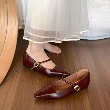 Туфли на плоской подошве с острым носком, женская обувь, элегантная, неглубокая, дизайнерская обувь, модная, осенняя, мягкая, удобная обувь, платье, для ходьбы, Zapatillas Femme 35