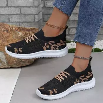 Туфли на плоской подошве Shining Crystal для женщин, большие размеры, дышащая сетка, белые кроссовки для женщин, осень 2024, мягкая подошва, женская спортивная обувь 36 чёрный