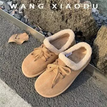 Туфли на плоской подошве весна/осень из коровьей замши, женская обувь на распродаже 2024 года, модные туфли на шнуровке с перекрестными шнурками, лаконичные туфли на плоской подошве Sapatos Baixos 35