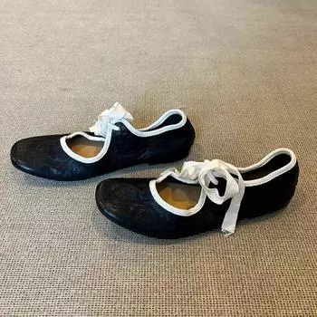 Туфли на плоской подошве женские балетные танцевальные туфли кожаные туфли мягкие удобные повседневные туфли осень 2024 трендовые прогулочные платья Mujer Zapatillas 35 белый