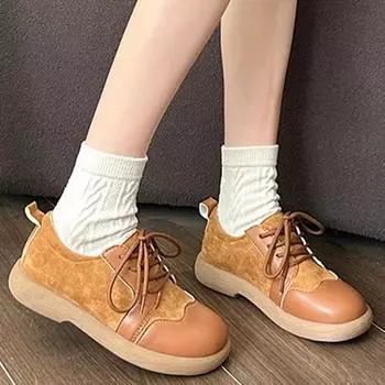 Туфли на плоской подошве женские кроссовки дизайнерские замшевые кроссовки спортивная обувь на шнуровке осенняя повседневная обувь новый бренд трендовая обувь для ходьбы Zapatos Femme 35