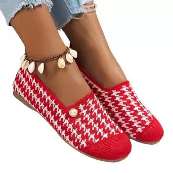 Туфли на плоской подошве женские мокасины модная вязаная повседневная удобная прогулочная обувь 2024 осень новый тренд мягкая спортивная обувь платье Femme Zapatos 36 чёрный