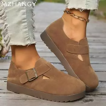 Туфли на плоской подошве, женские мокасины, замшевые модные кроссовки, женская зимняя обувь 2024 года, повседневная, спортивная, удобная, для бега, ходьбы, Mujer 35 хаки