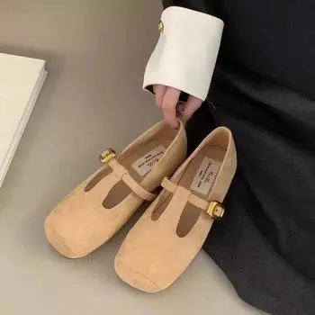 Туфли на плоской подошве женские осенние туфли в стиле ретро с квадратной головкой Мэри Джейн женские туфли Нежные туфли с леопардовым принтом Туфли соевые бобы 35 красный