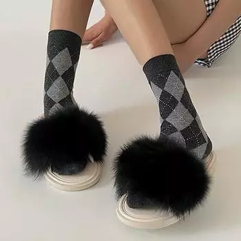 Туфли на плоской подошве женские тапочки меховые дизайнерские повседневные туфли осенние новые женские сандалии с открытой пяткой 2024 года удобные мягкие туфли для ходьбы женские сапатосы 35 бежевый