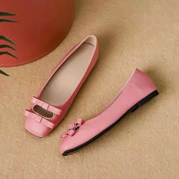 Туфли на плоской подошве женские туфли с бантом-бабочкой на плоской подошве для женщин туфли на плоской подошве 2025 года новые туфли с неглубокой подошвой женские Sapatos Femininos 35 коричневый