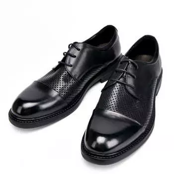 Туфли на шнуровке из мягкой кожи с мягкой подошвой, весна-лето, с низким верхом, мужские кожаные туфли 38