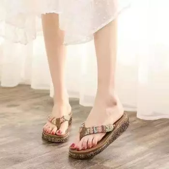 Туфли на танкетке, повседневные женские тапочки и босоножки, стильные, тренд 2024 года, легкие, ноские, обычные, роскошные, шикарные, элегантные 35