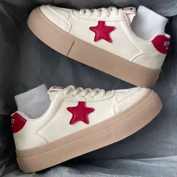 Туфли на толстой подошве белого цвета женские, осень 2024, новые интернет-знаменитости, легкие, универсальные, нескользящие, спортивные, повседневные туфли 35