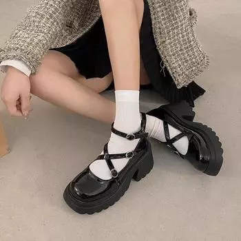 Туфли на толстом каблуке с нескользящим каблуком, женские туфли-лодочки с круглым носком, женская обувь класса люкс, мода, лето 2024, молодежная мода со скидкой 35