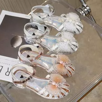 Туфли на высоком каблуке для девочек, милые детские летние босоножки принцессы, модные детские босоножки со стразами и короной, для свадебной вечеринки, вырезы 26 розовый