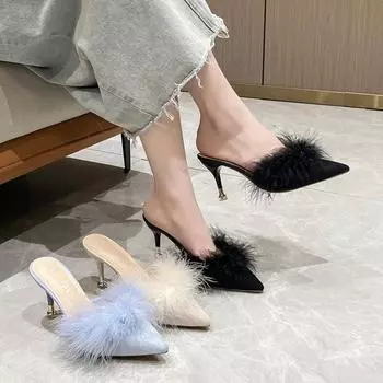 Туфли на высоком каблуке и остроконечные сандалии Мао Мао. 34