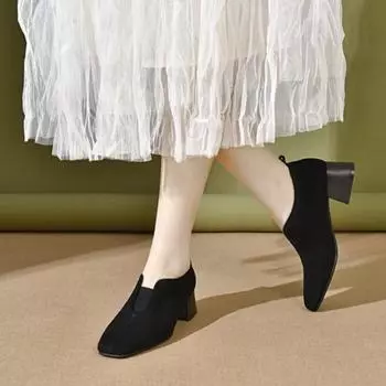 Туфли на высоком каблуке, модная обувь 35 чёрный