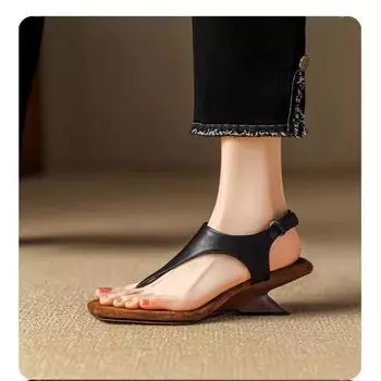 Туфли на высоком каблуке с французской квадратной головкой, изящный каблук 2024 года, женская мода, клипсы, носок, елочка, темперамент, универсальные, повседневные, сандалии De Mujer 35 бежевый