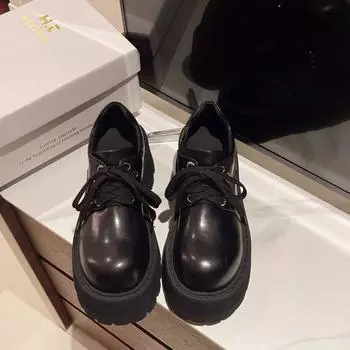 Туфли на высоком каблуке с круглым каблуком, осенняя женская обувь на распродаже, модные туфли-лодочки с перекрестными шнурками Sapatos De Salto Alto 35