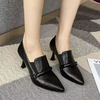 Туфли на высоком каблуке в стиле ретро 2024 года, осень, новые туфли Commuter с острыми тонкими каблуками для женщин Buffalo London Shoes Platform Zapatillas De Mujer 35