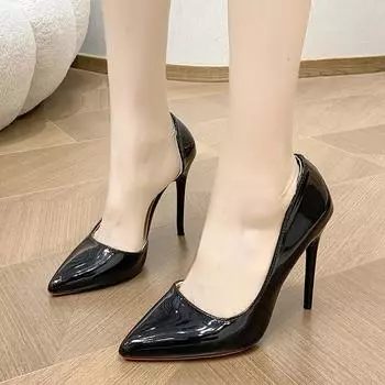 Туфли на высоком каблуке Женские туфли-лодочки Женские туфли с острым носком Красная подошва Туфли на высоком каблуке Офисные женские туфли Туфли на платформе для вечеринок Туфли на каблуках Zapatos De Mujer 35 бежевый