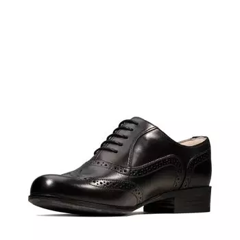 Туфли Оксфорды Натуральная Кожа Humble Oak Черная Кожа см [Clarks] Женские 23.0