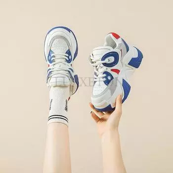 Туфли Panda Dad из натуральной кожи на толстой подошве для повышенного комфорта и воздухопроницаемости, модные повседневные туфли в стиле ретро 35
